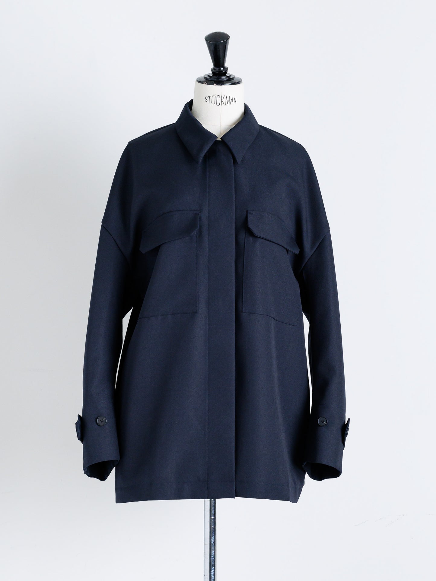 Light doeskin 2way jacket(-d.navy-)
