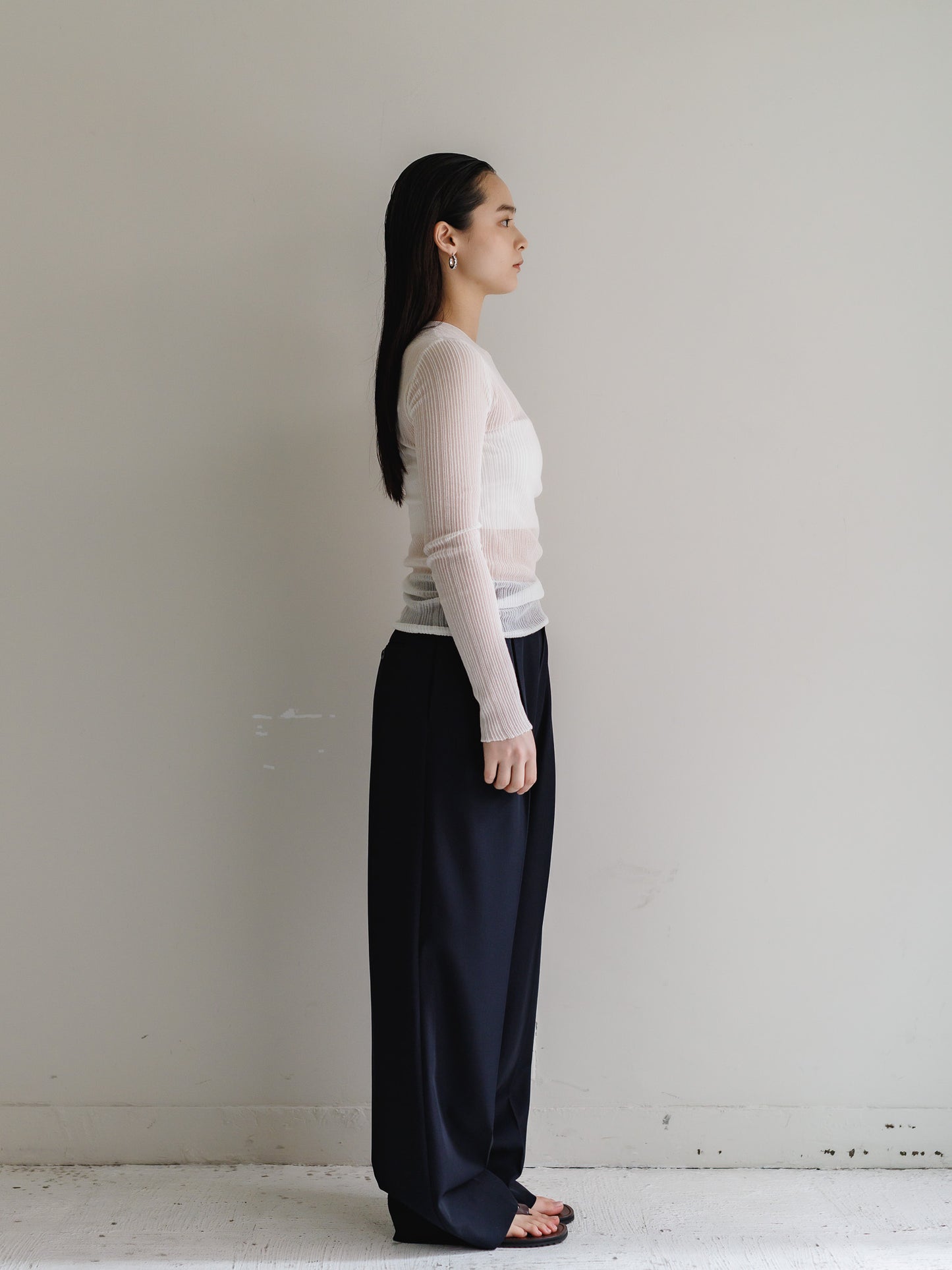 sheer long sleeve knit (3color)
