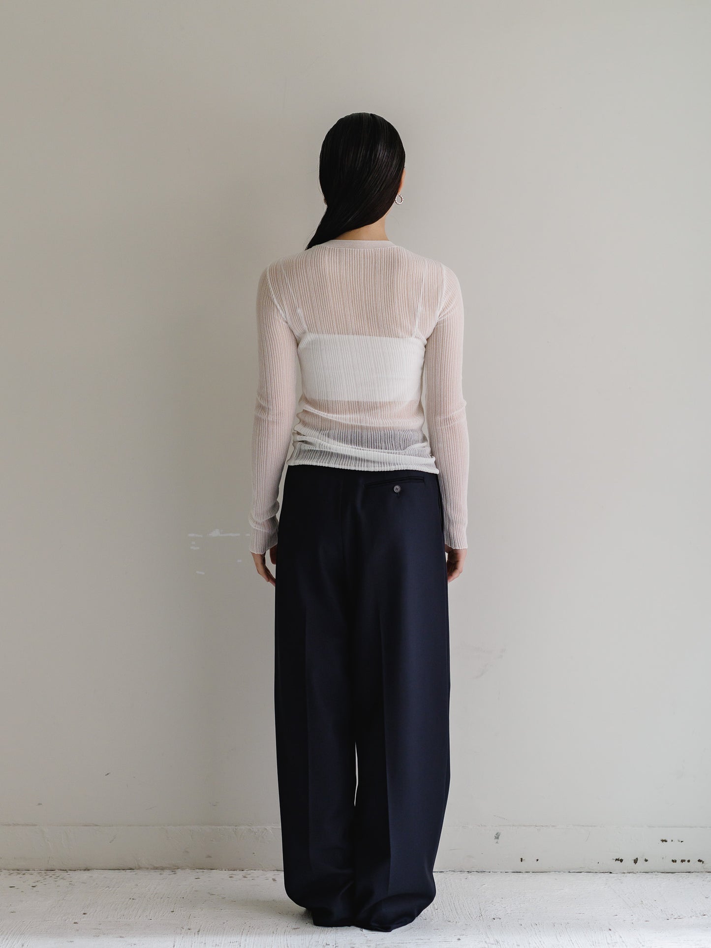 sheer long sleeve knit (3color)