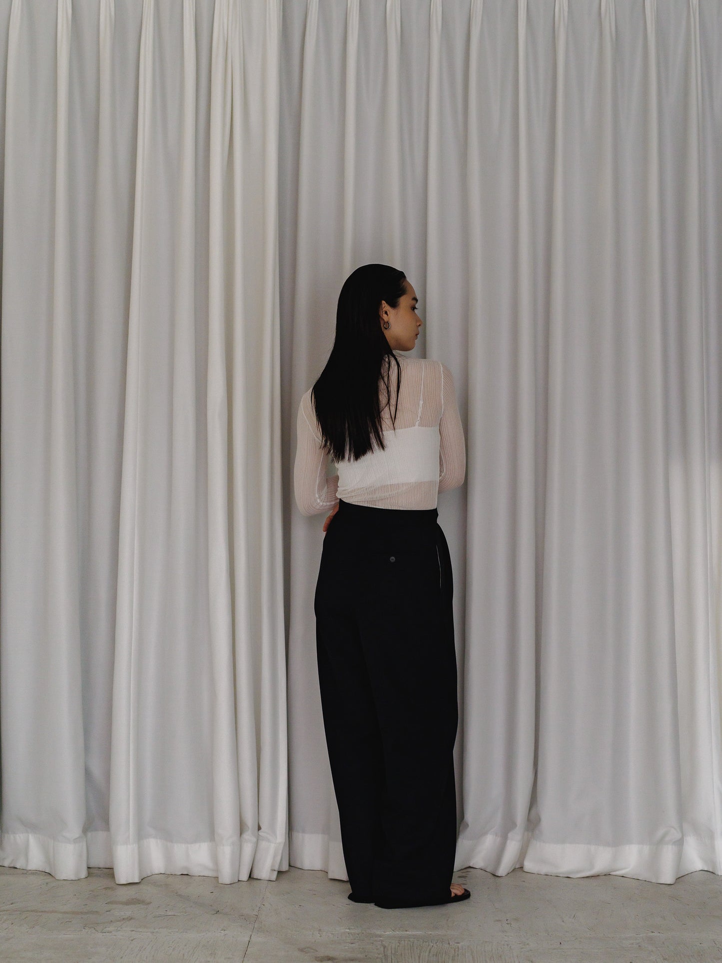 sheer long sleeve knit (3color)