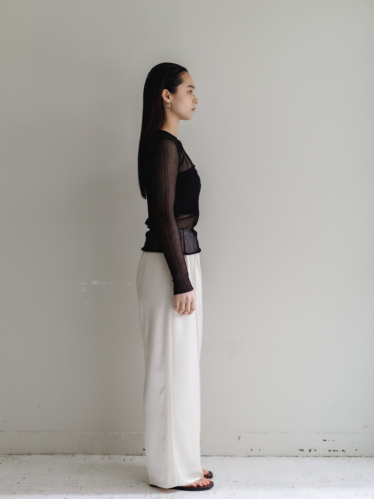 sheer long sleeve knit (3color)