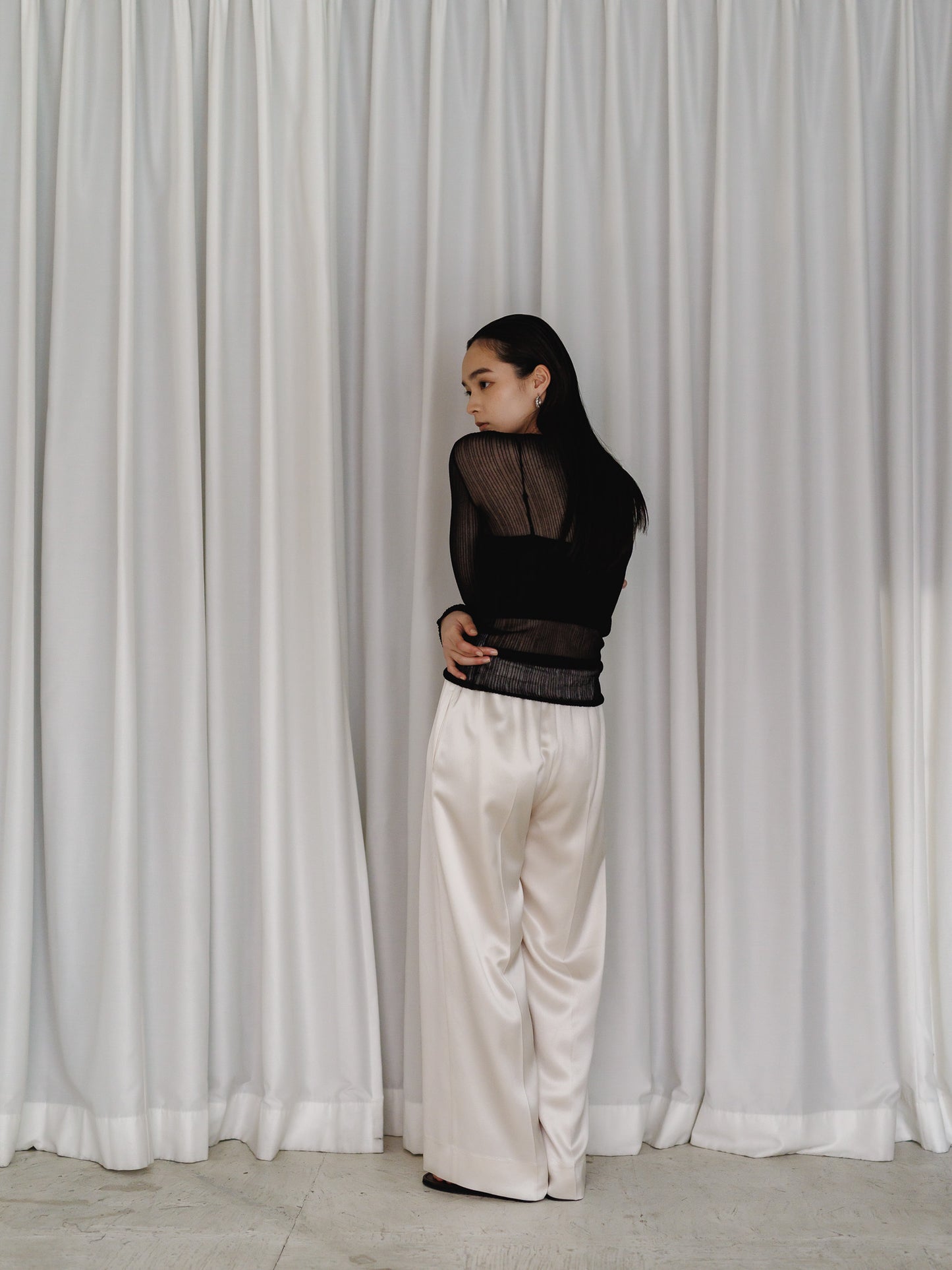 sheer long sleeve knit (3color)