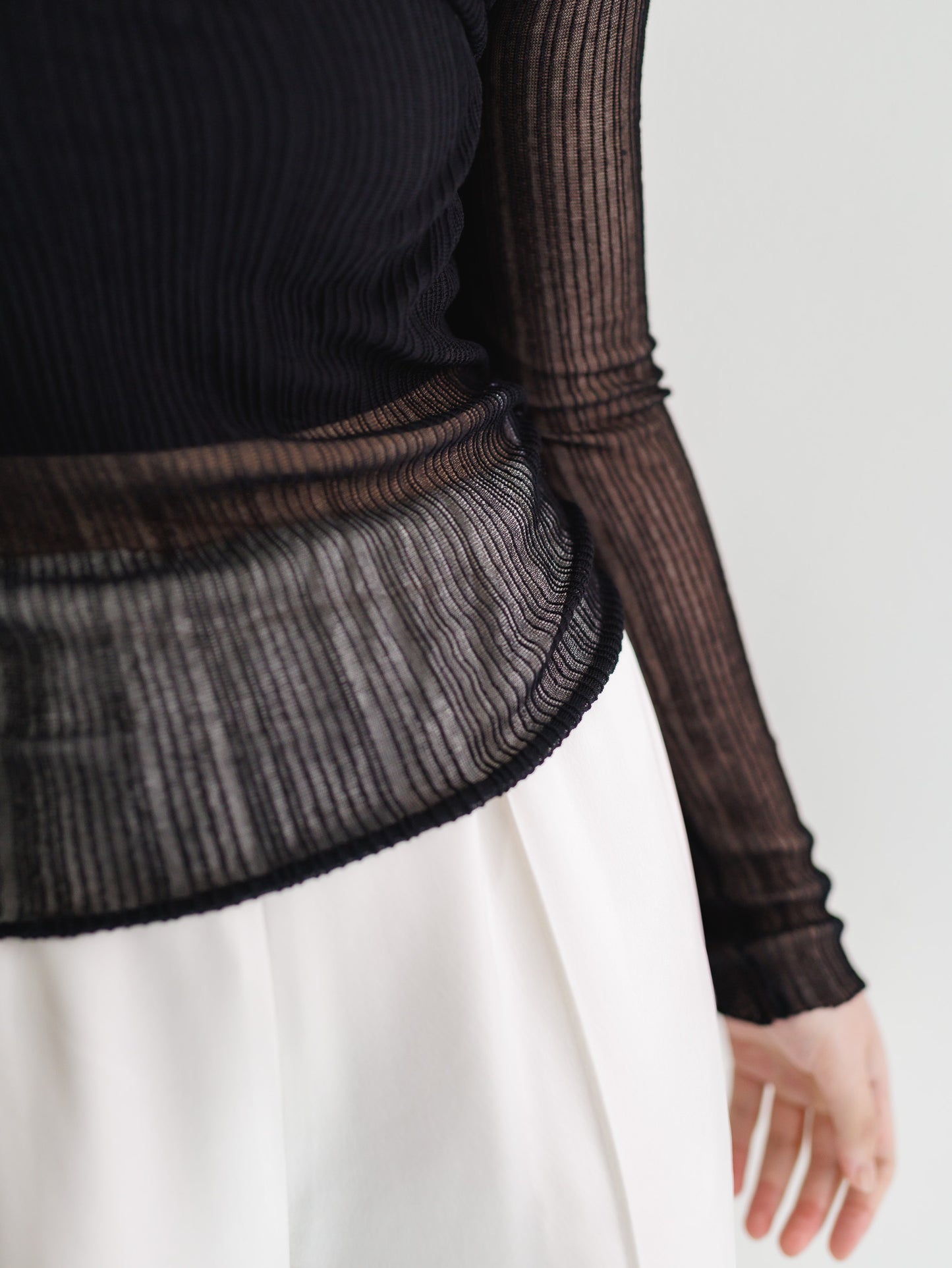 sheer long sleeve knit (3color)