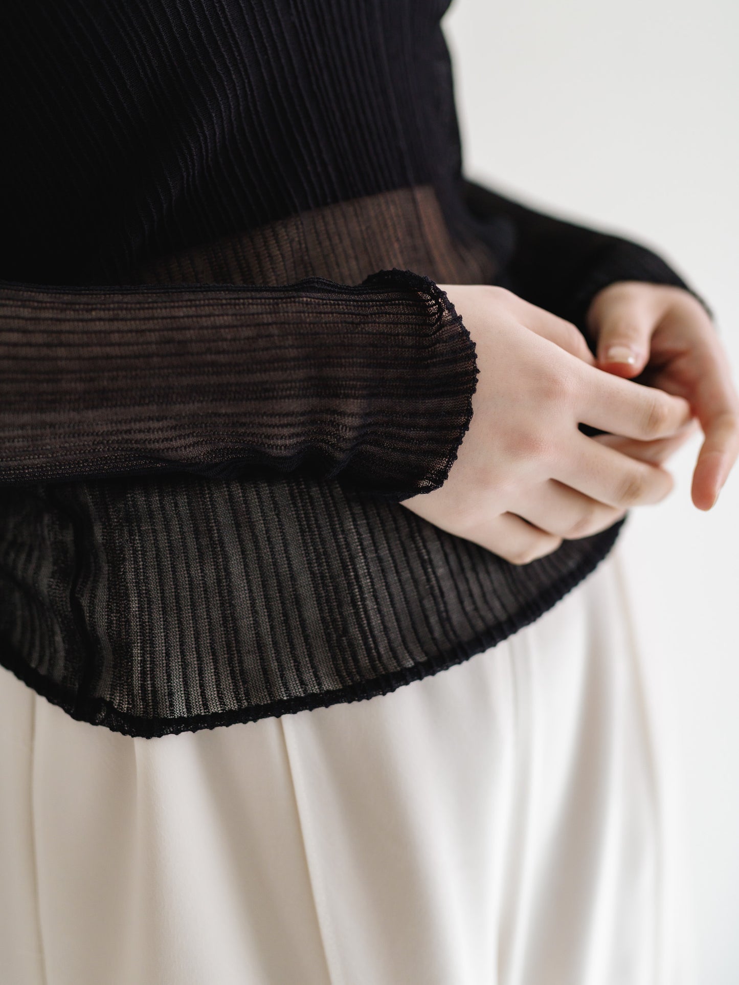 sheer long sleeve knit (3color)