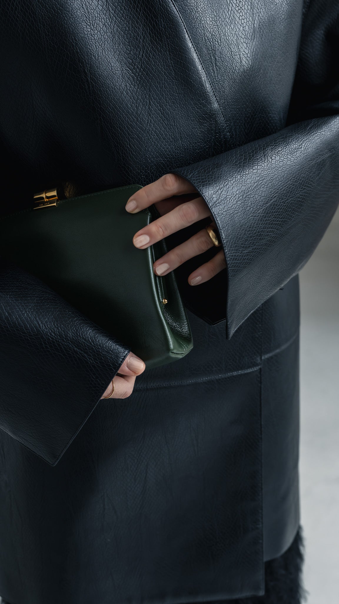 【PRE ORDER】Collarless Leather Jacket(black)