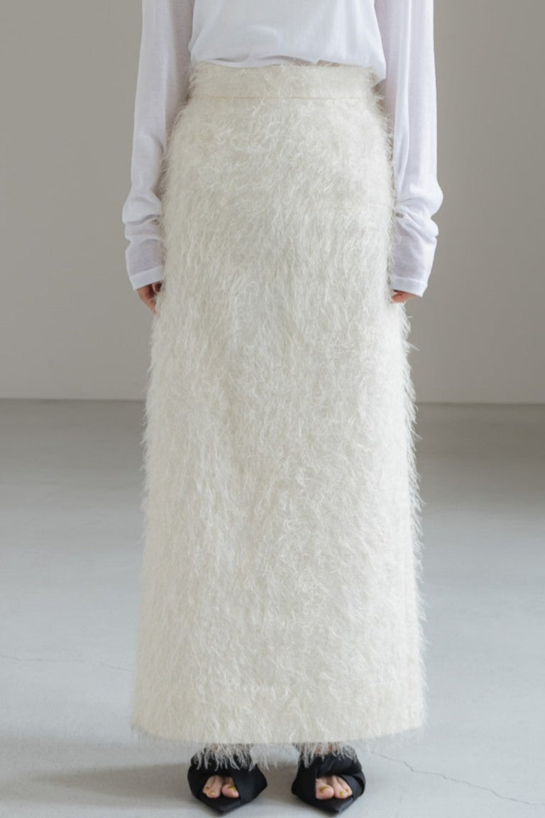 【PRE ORDER】FEATHERED LONG SKIRT (2color)