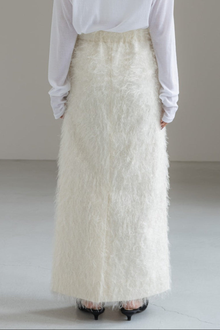 【PRE ORDER】FEATHERED LONG SKIRT (2color)