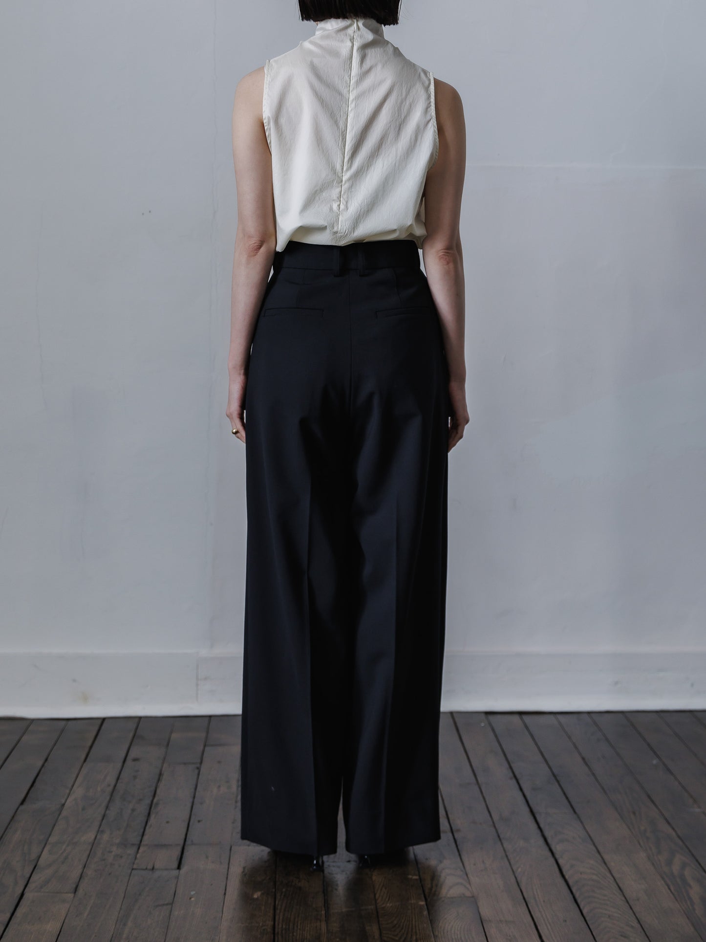 tuck wide trouser (3color)