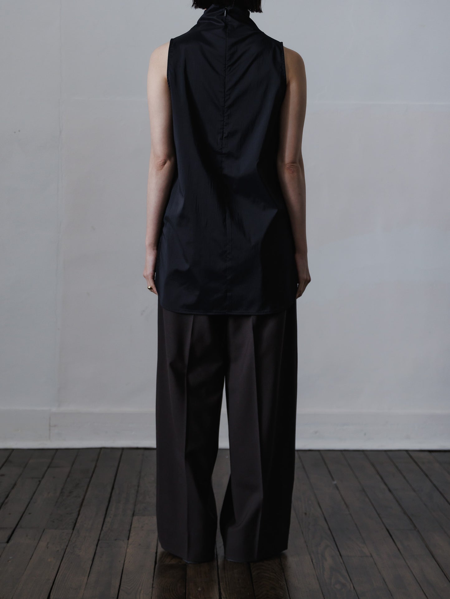 tuck wide trouser (3color)