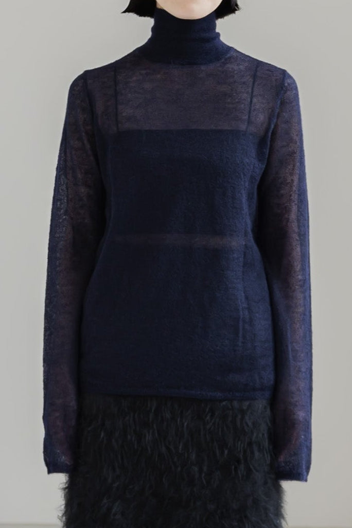 【PRE ORDER】MOHAIR TURTLE SHEER KNIT (3color)