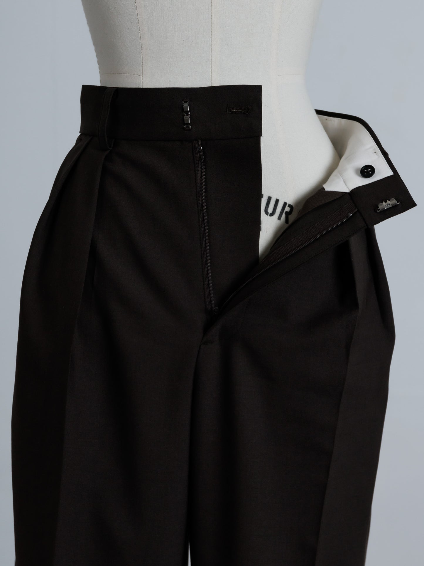 tuck wide trouser (3color)
