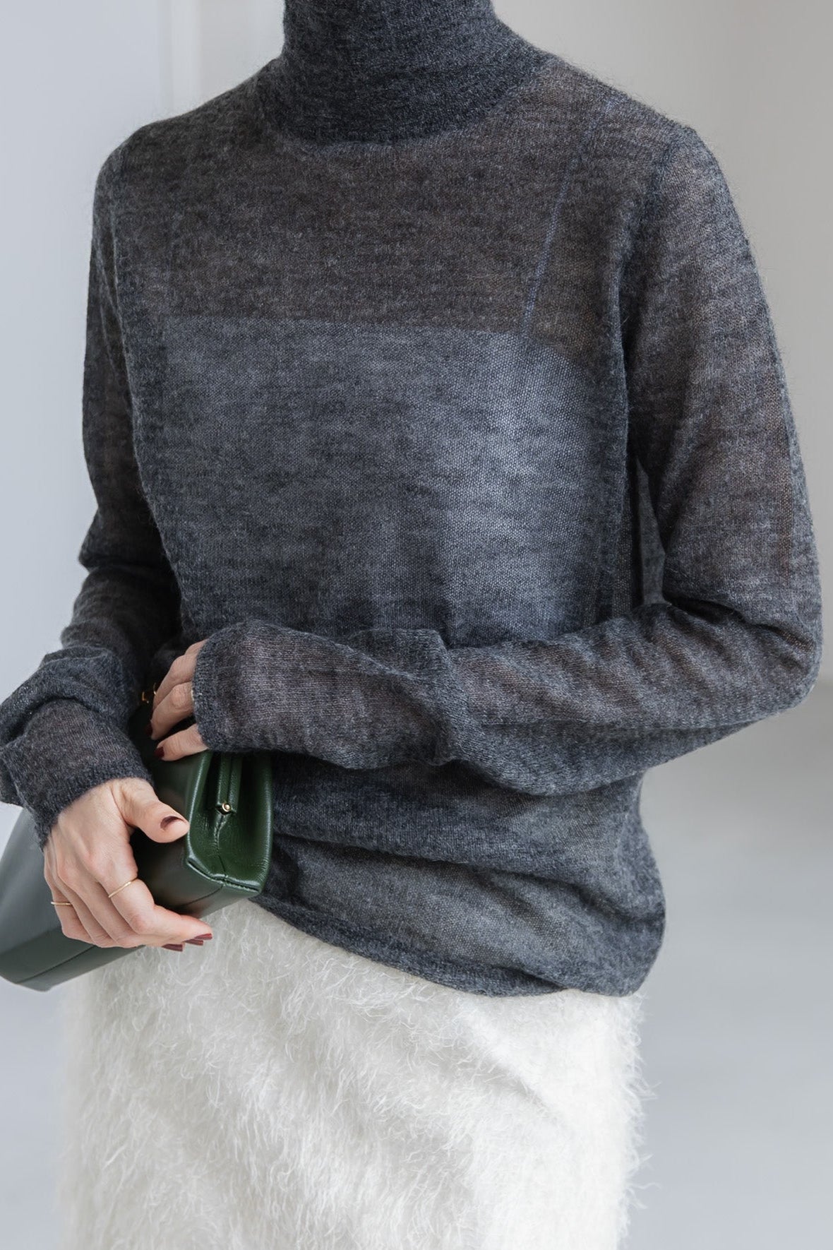 【PRE ORDER】MOHAIR TURTLE SHEER KNIT (3color)