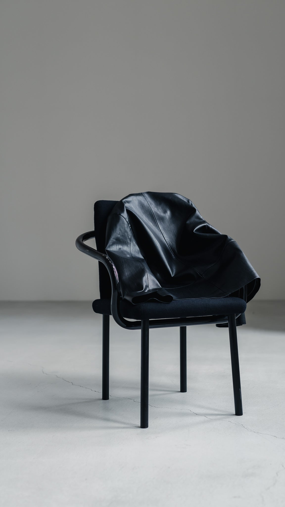 【PRE ORDER】Collarless Leather Jacket(black)