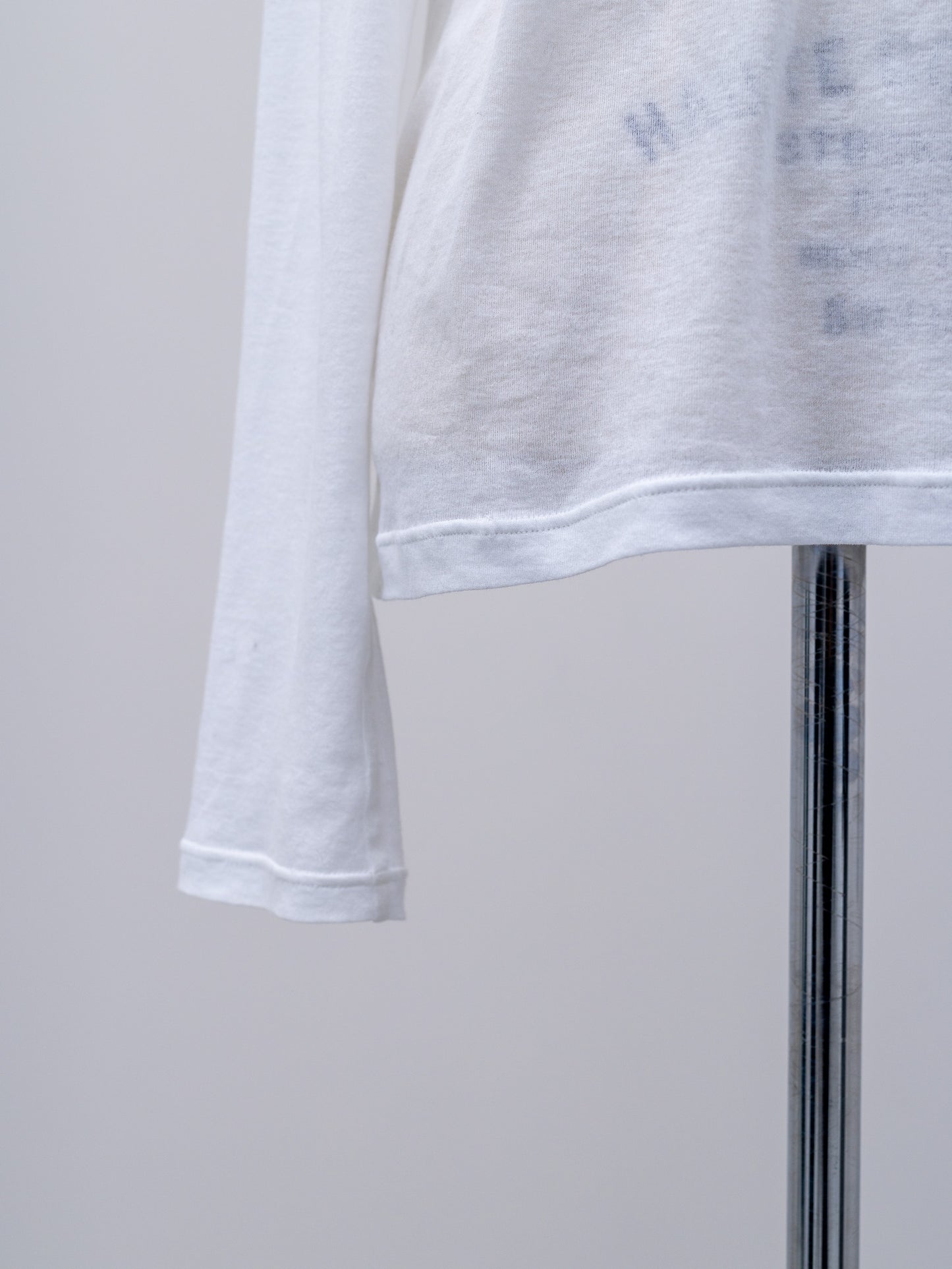 【PRE ORDER】Sheer Cotton Long Sleeve Tee(White)