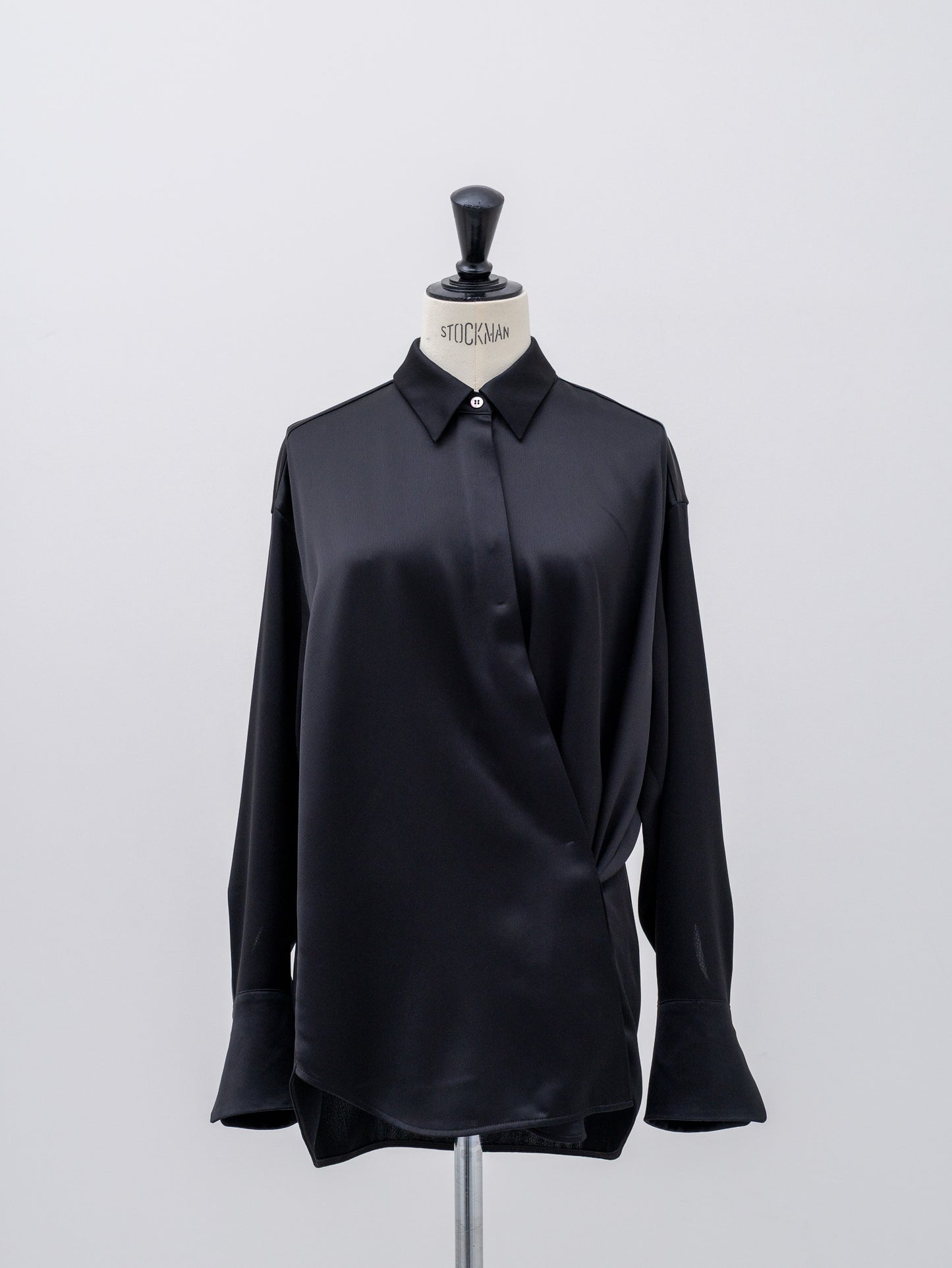 【PRE ORDER】Fluid Satin Shirt(Black)