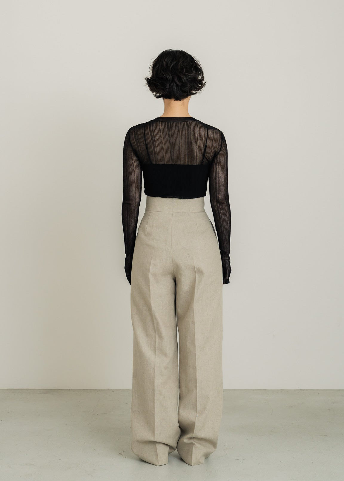 【PRE ORDER】Linen Wrap Trousers (Raw sand)