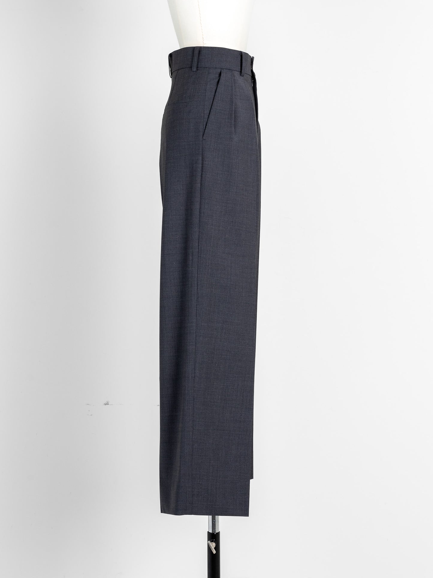 Tuck wide trousers - grey-