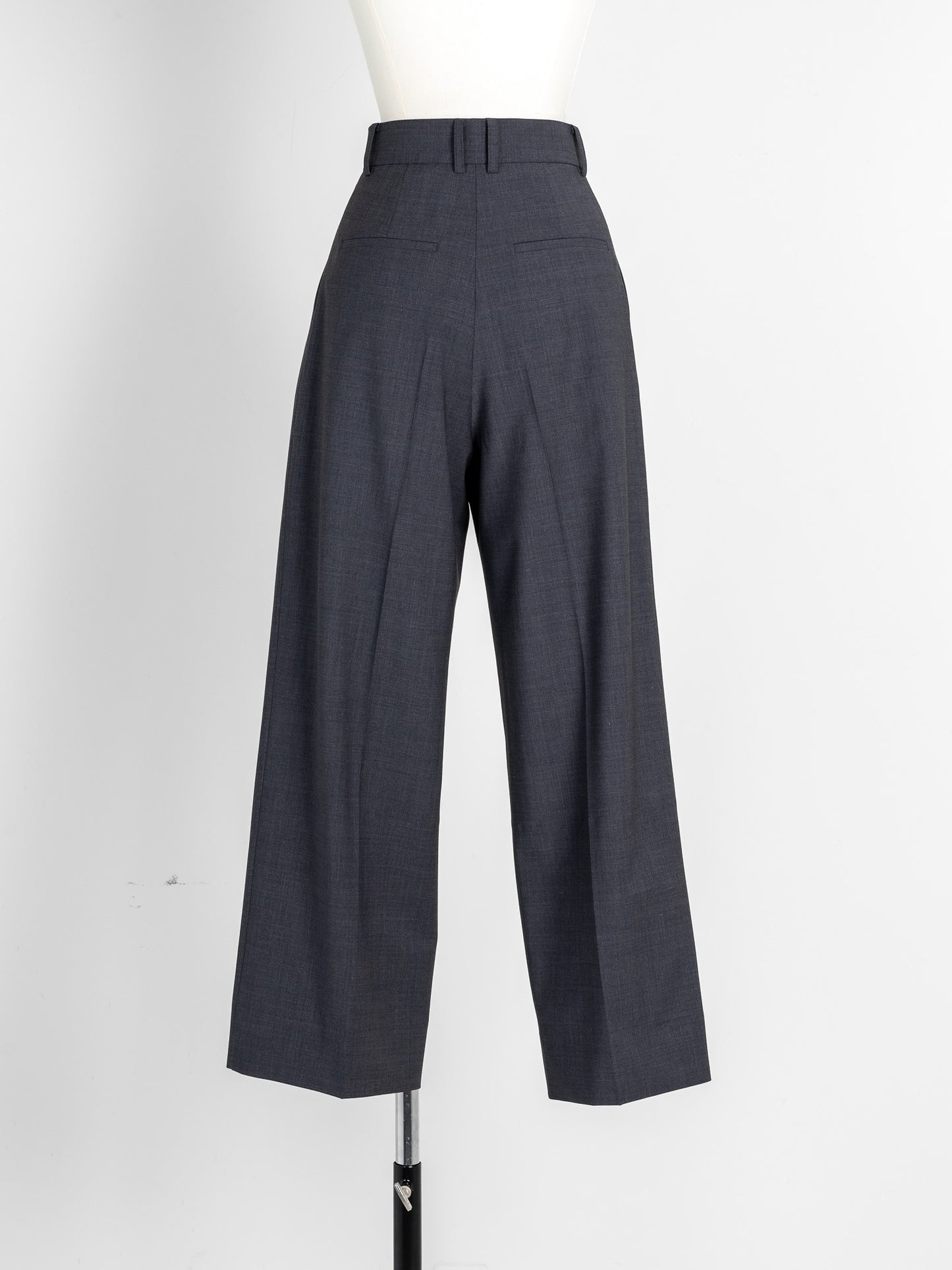 Tuck wide trousers - grey-