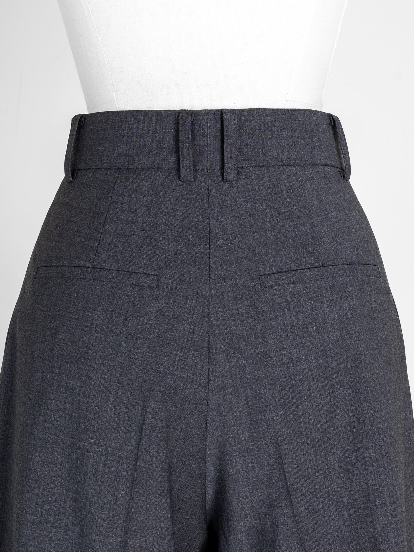 Tuck wide trousers - grey-