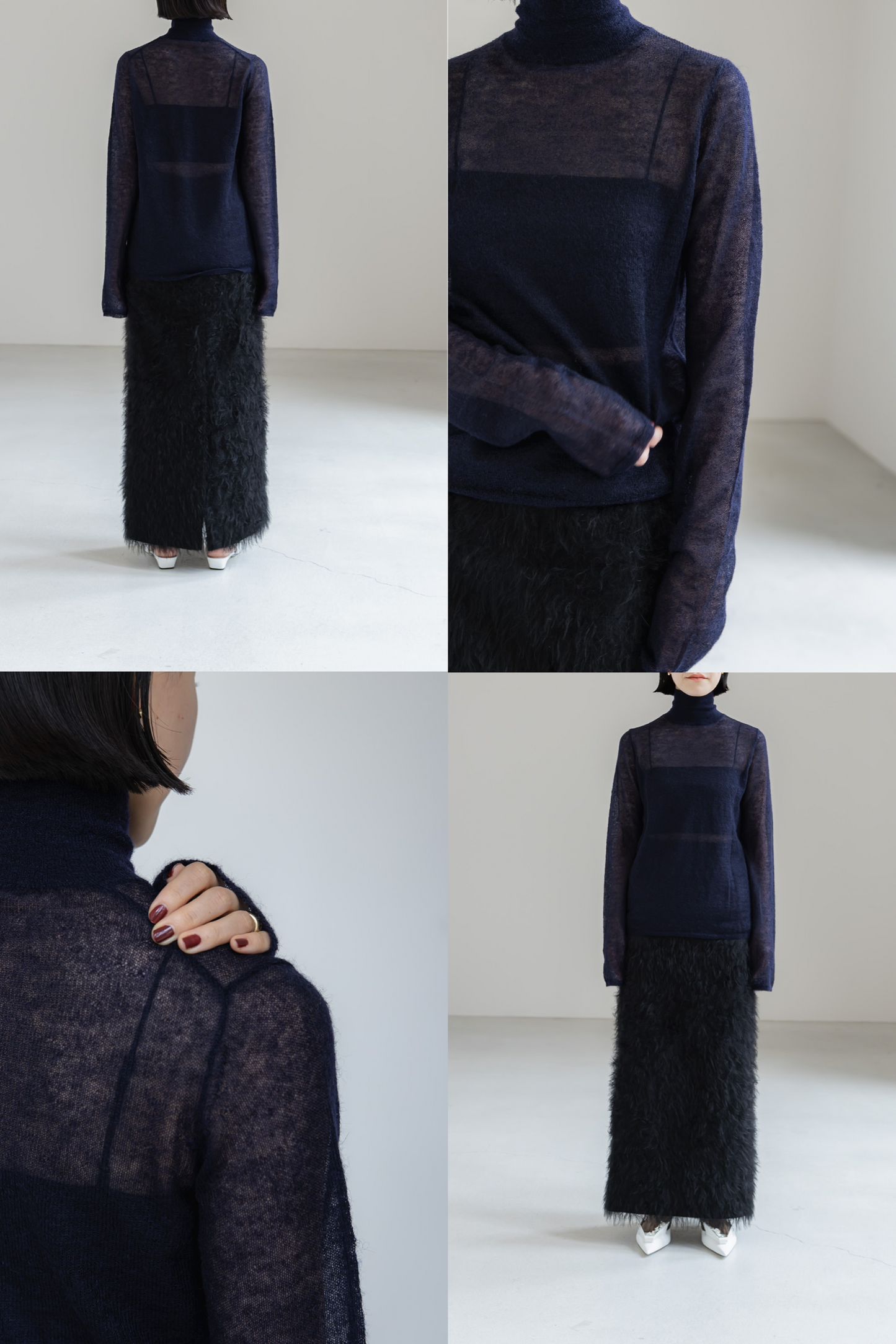 【PRE ORDER】MOHAIR TURTLE SHEER KNIT (3color)
