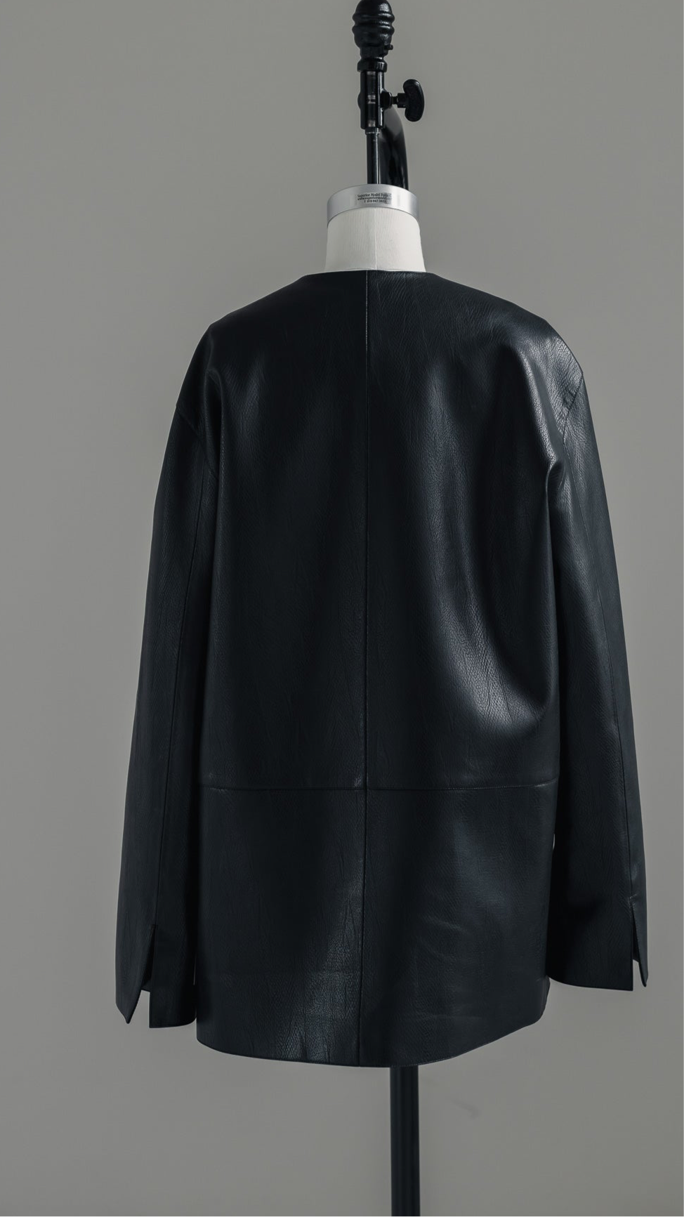 【PRE ORDER】Collarless Leather Jacket(black)