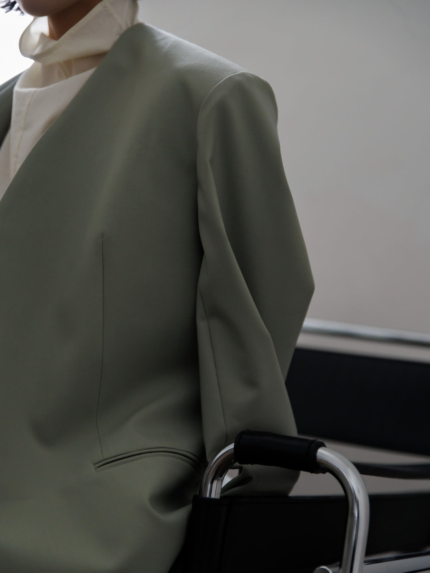 collarless jacket (2color)