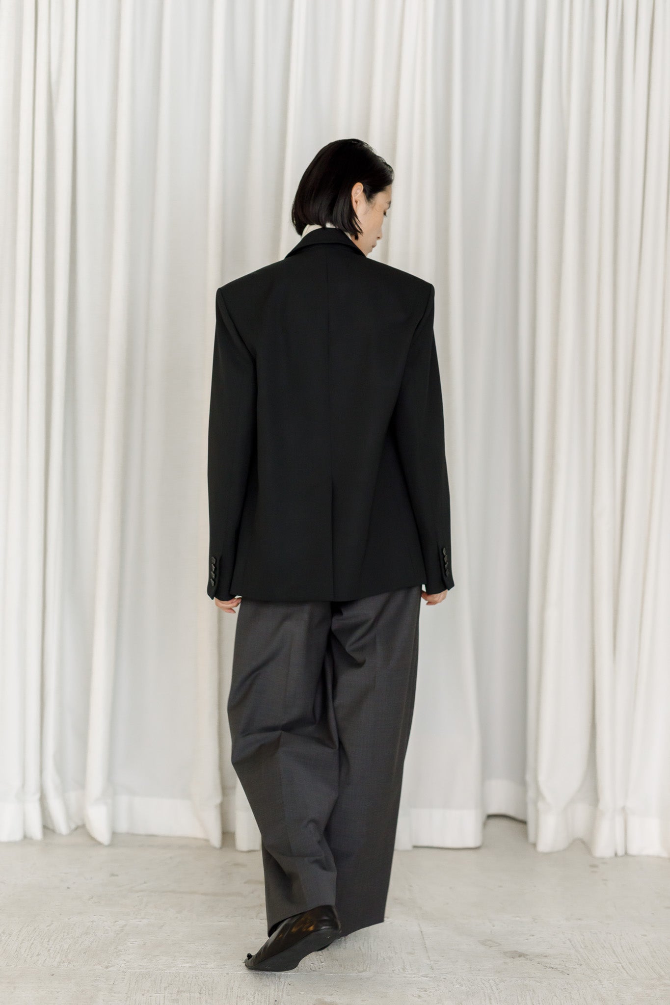 Double breasted blazer (-black-)