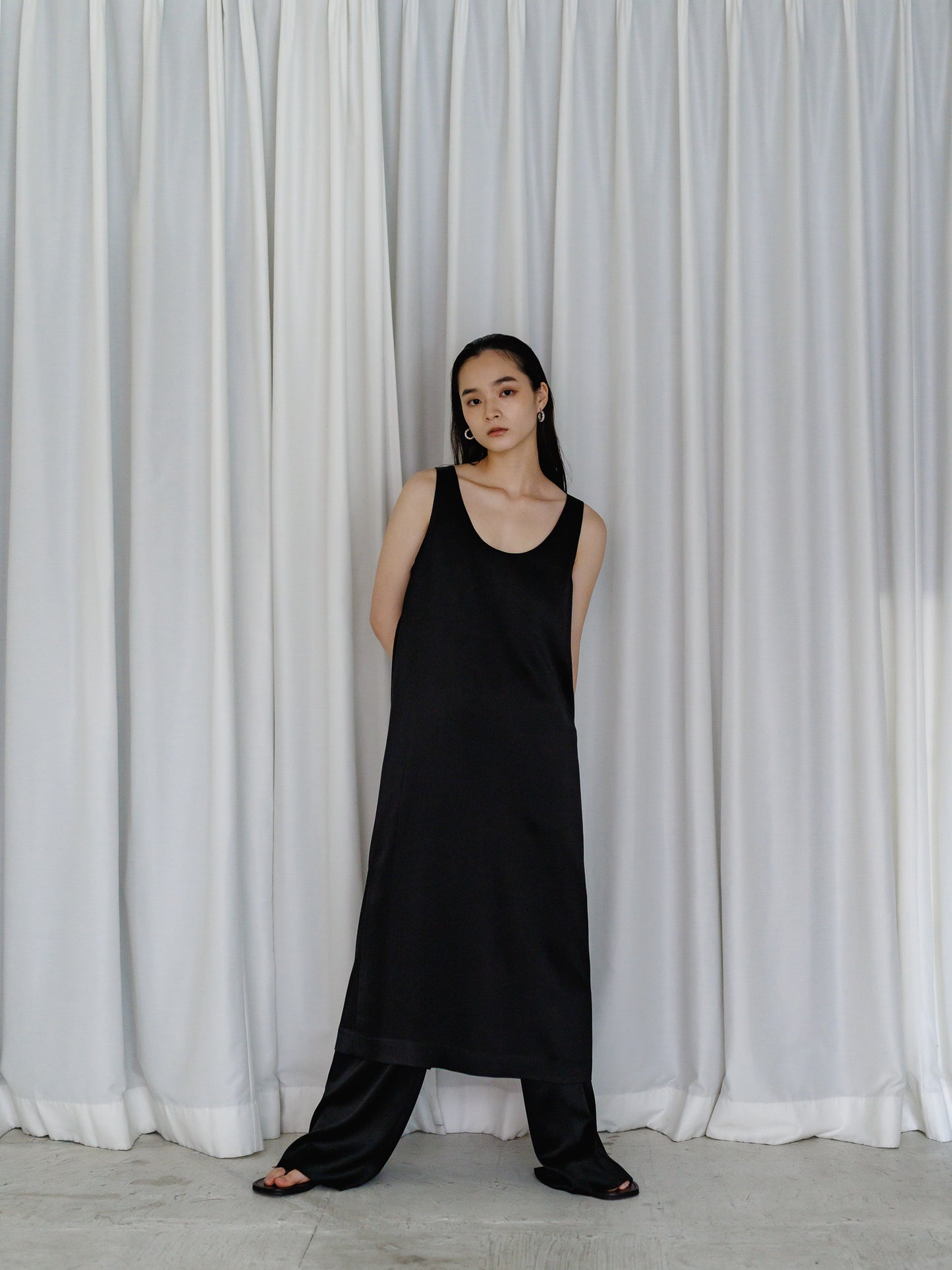 satin tank dress (3color)