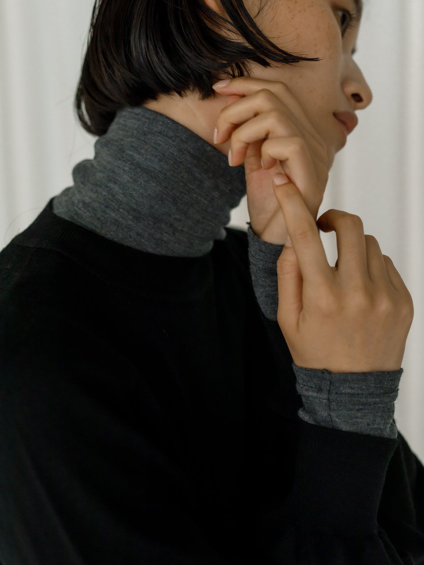 Longsleeve turtle knit (-d.gray)