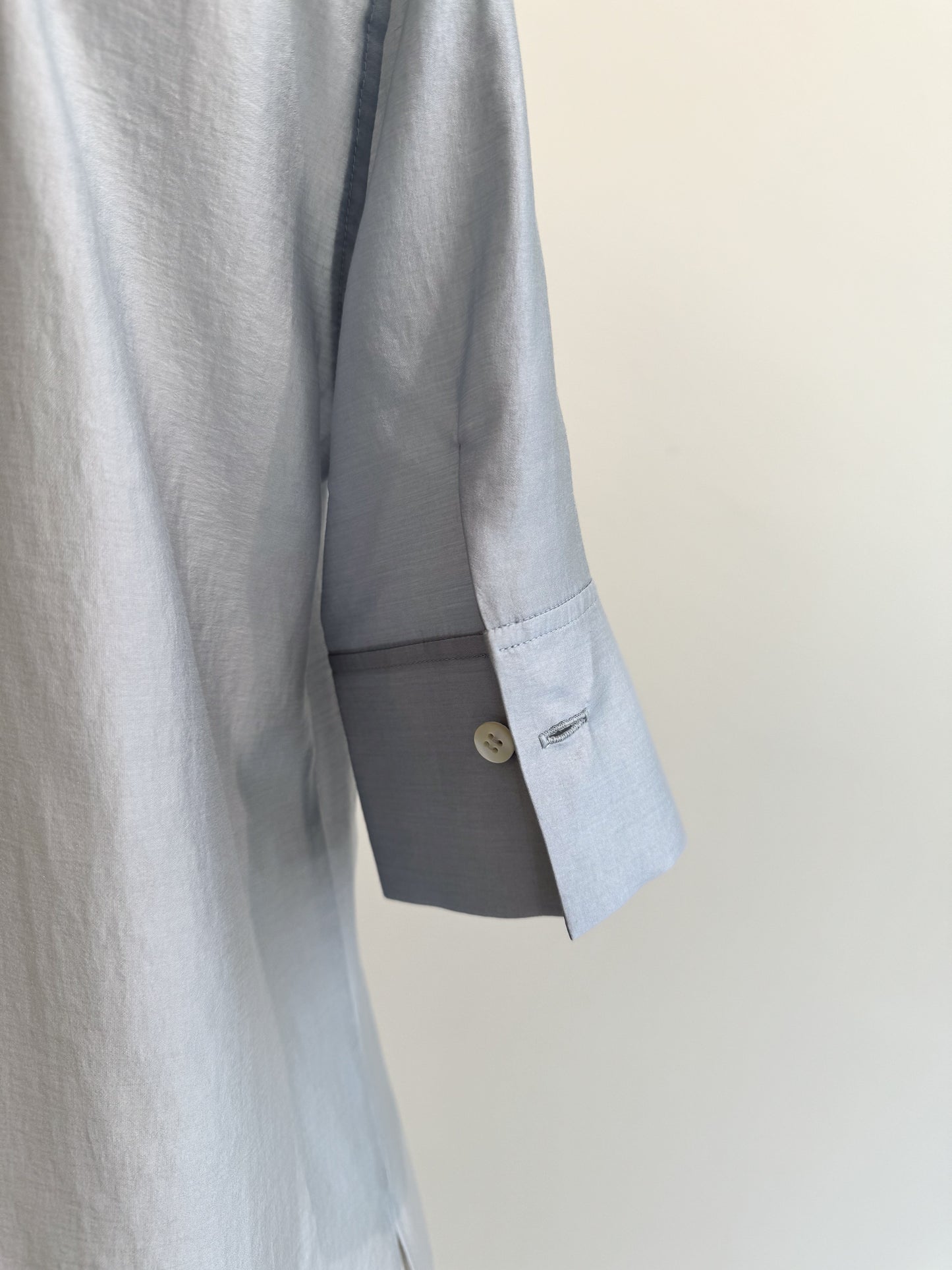 sheer half sleeve shirt (-cloud-)