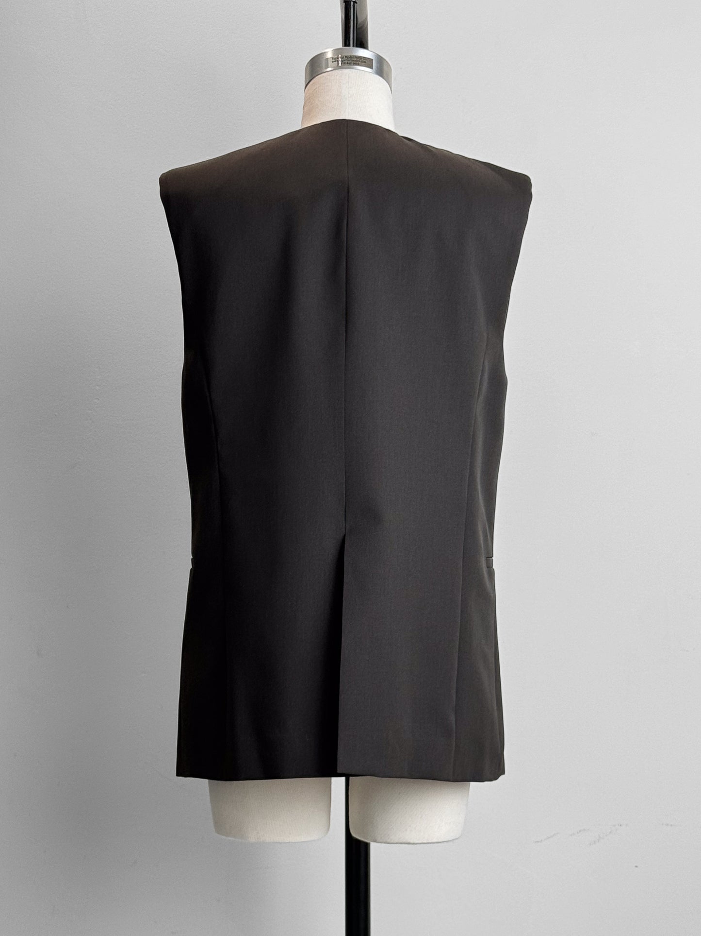 【PREORDER】wool gabardine vest (-d.olive-)