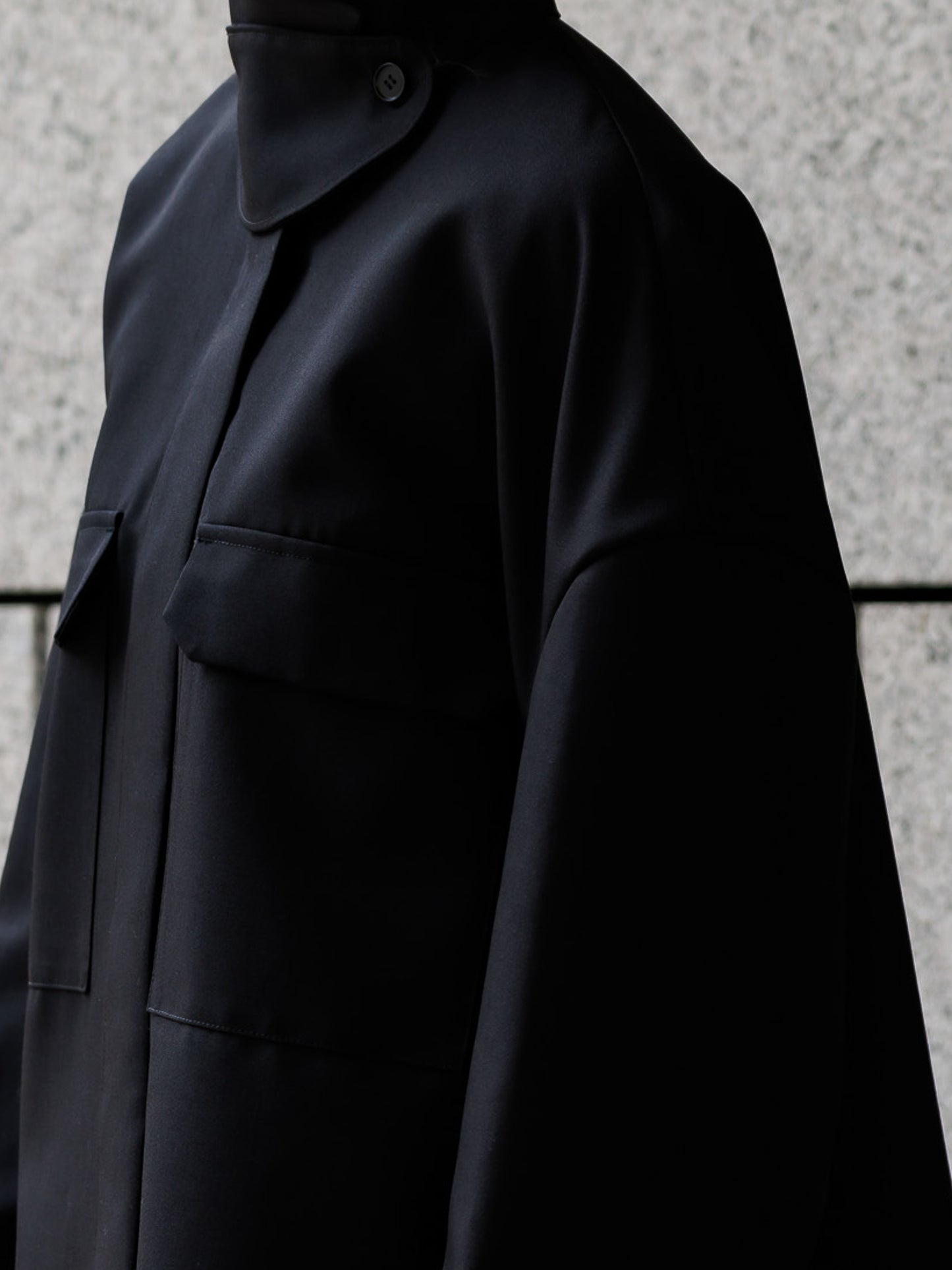 【PRE ORDER】Light doeskin 2way jacket (-black-)