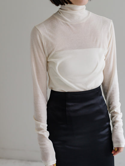 【PRE ORDER】sheer longsleeve turtle(-ivory-)