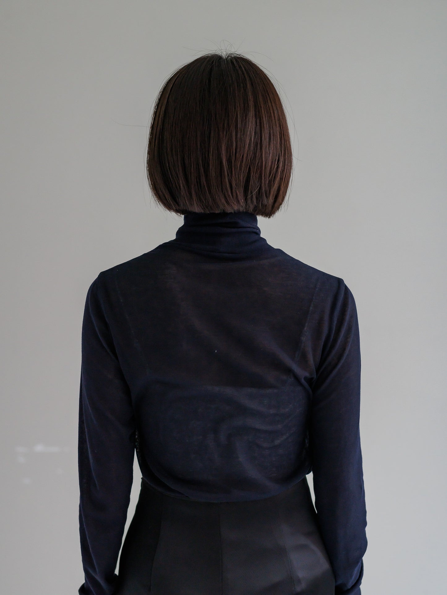 【PRE ORDER】sheer longsleeve turtle(-navy-)