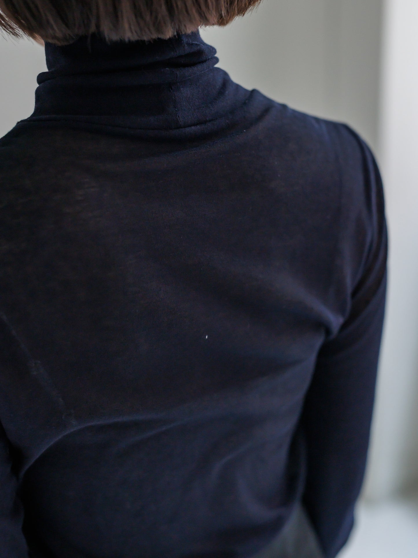 【PRE ORDER】sheer longsleeve turtle(-navy-)