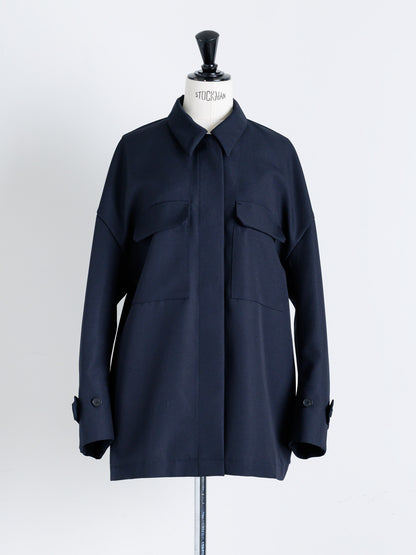 【PRE ORDER】Light doeskin 2way jacket (-d.navy-)