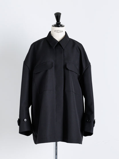 【PRE ORDER】Light doeskin 2way jacket (-black-)