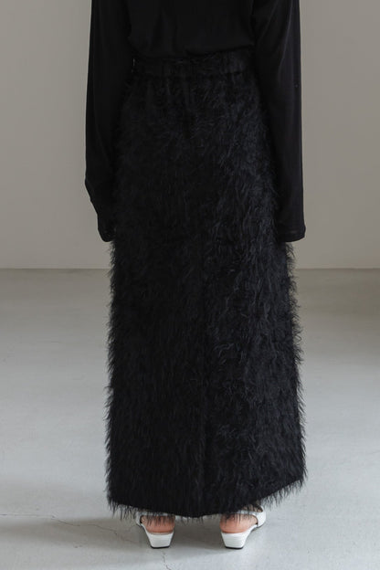 【PRE ORDER】FEATHERED LONG SKIRT (2color)
