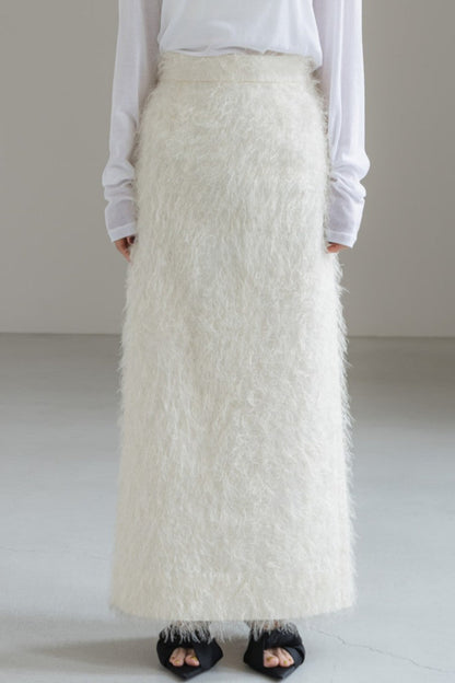 【PRE ORDER】FEATHERED LONG SKIRT (2color)