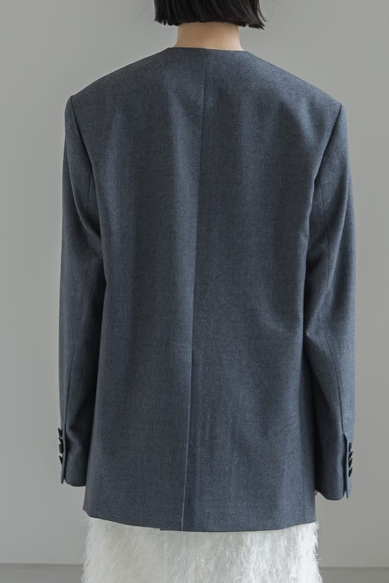【PRE ORDER】COLLARLESS JACKET (3color)