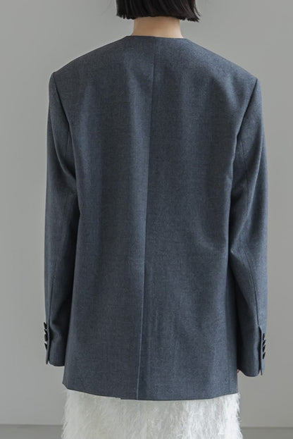 【PRE ORDER】COLLARLESS JACKET (3color)