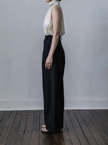 tuck wide trouser (3color)