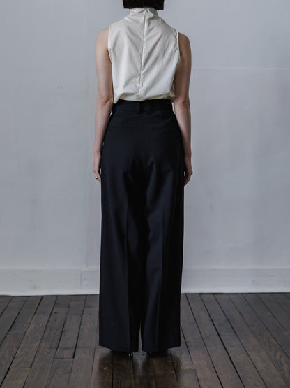 tuck wide trouser (3color)