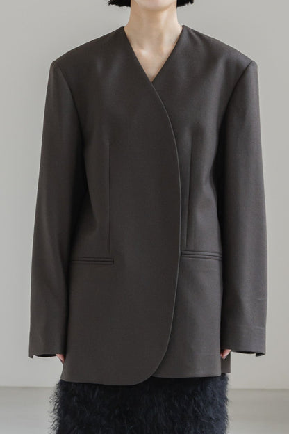 【PRE ORDER】COLLARLESS JACKET (3color)