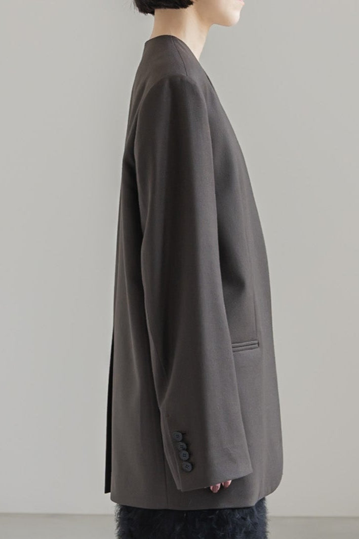 【PRE ORDER】COLLARLESS JACKET (3color)