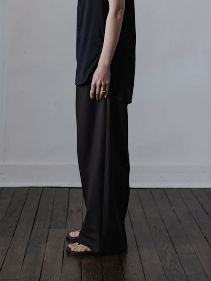 【PRE ORDER】TUCK WIDE TROUSERS (dark brown)