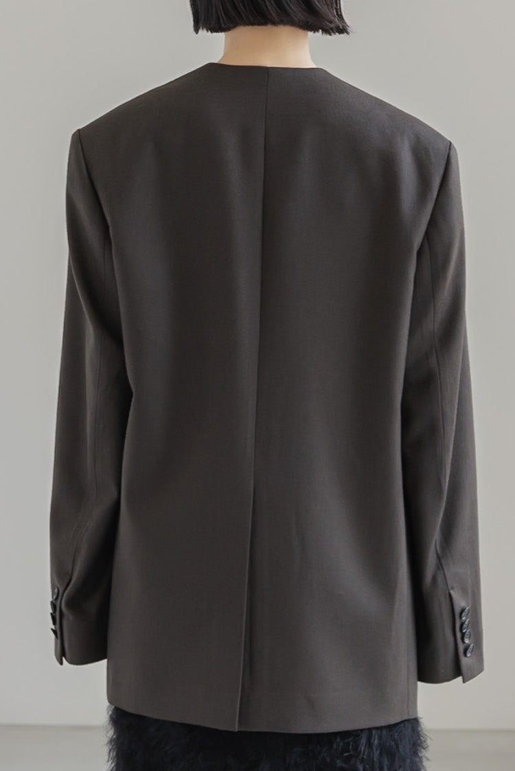 【PRE ORDER】COLLARLESS JACKET (3color)