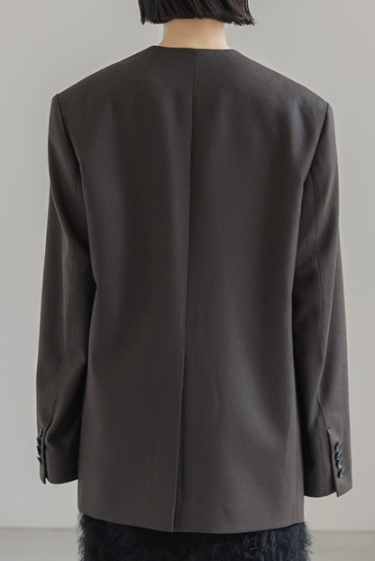 【PRE ORDER】COLLARLESS JACKET (3color)