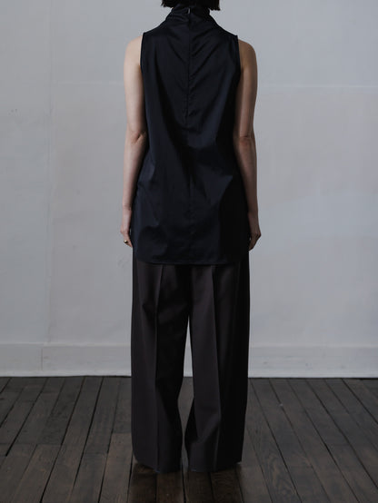 【PRE ORDER】TUCK WIDE TROUSERS (dark brown)