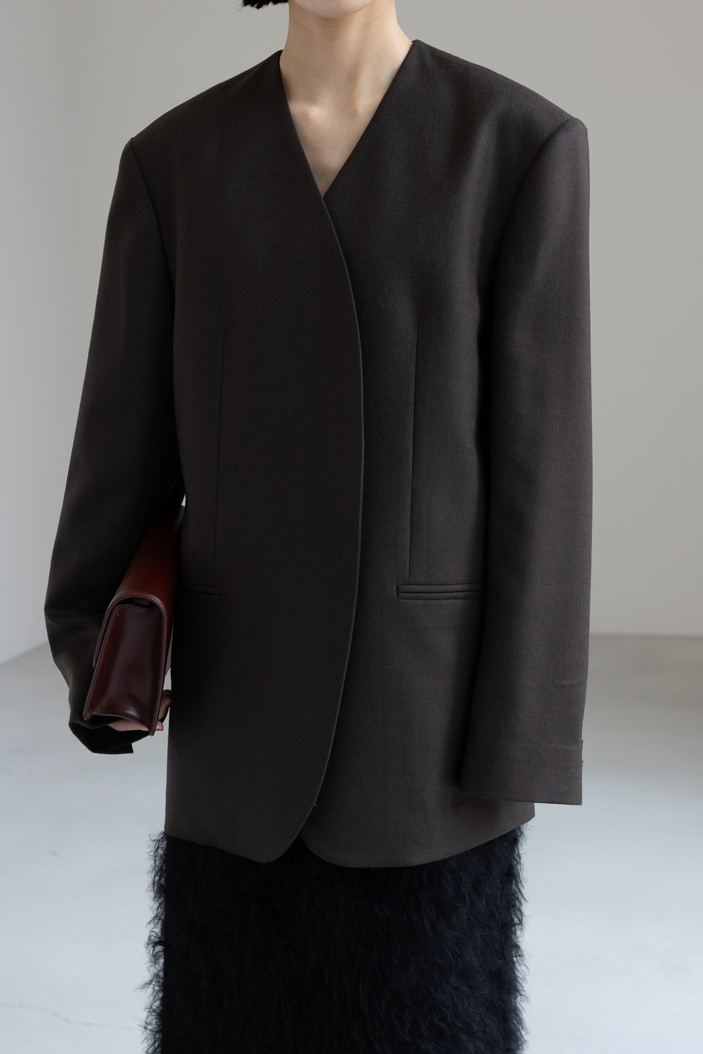 【PRE ORDER】COLLARLESS JACKET (3color)